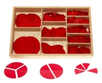 cutout labeled fraction circles