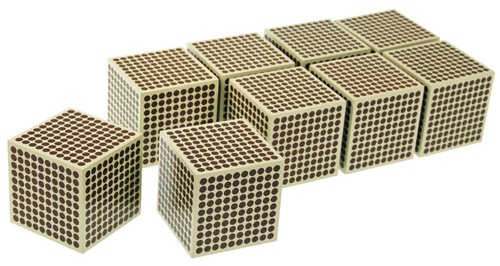 wooden cube of 1000 (set of 10) 2 wooden cube of 1000 (set of 10)