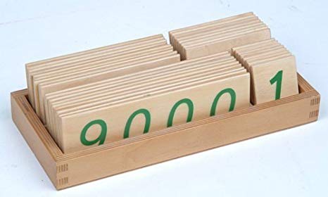 Large Number Cards, Wooden 1-9000 1 Large Number Cards, Wooden 1-9000